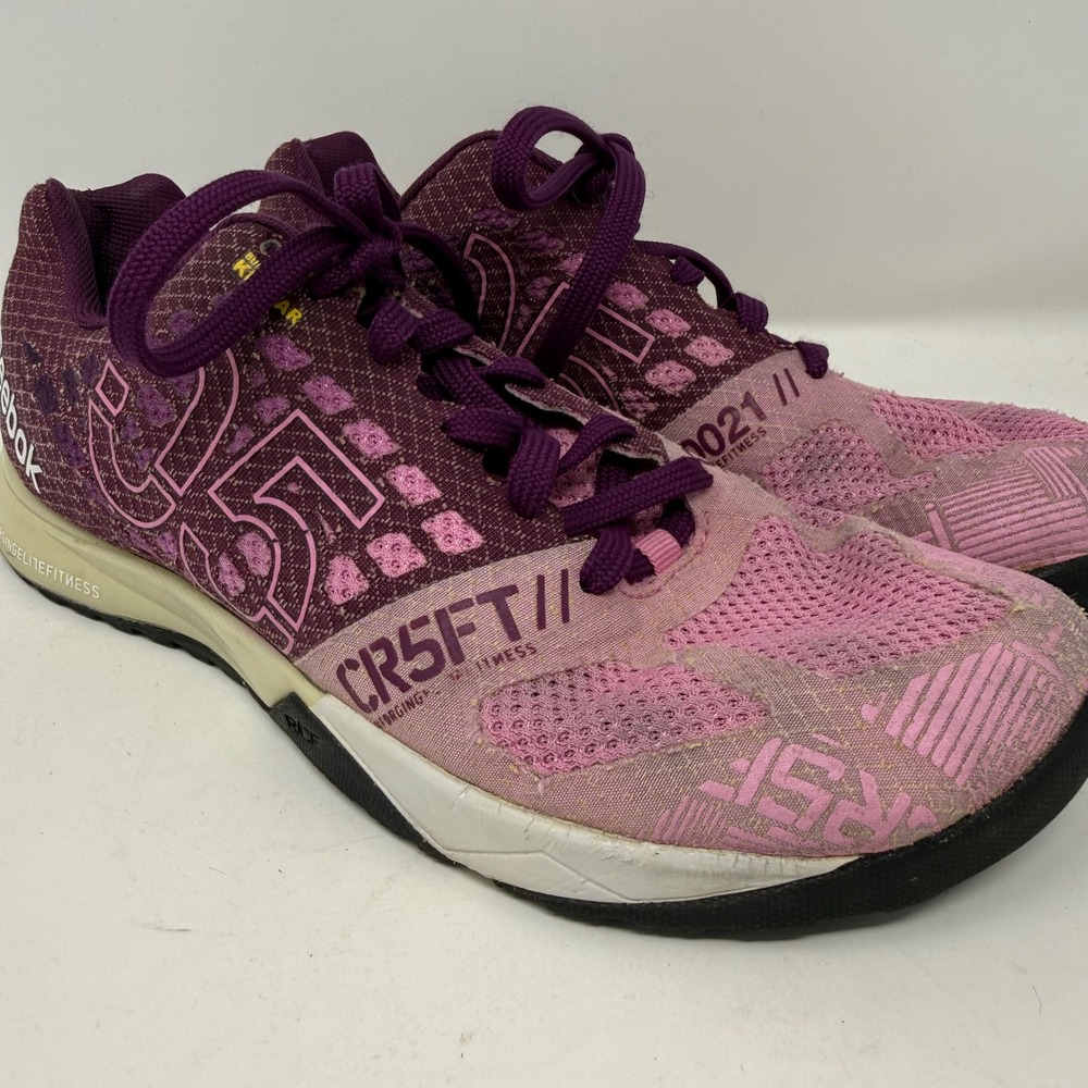Reebok CrossFit Nano 5.0 Womens Purple Pink Training Shoes AQ9344 Kevlar Sneaker